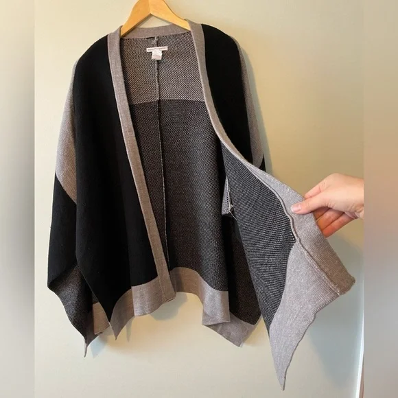 Rebecca Minkoff Colorblock Poncho Ruana - Picture 5 of 6